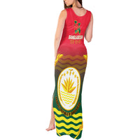 Bangladesh Independence Day Tank Maxi Dress Royal Bengal Tiger With Coat Of Arms - Wonder Print Shop