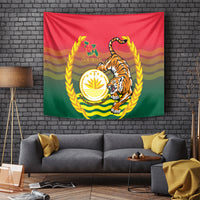 Bangladesh Independence Day Tapestry Royal Bengal Tiger With Coat Of Arms - Wonder Print Shop