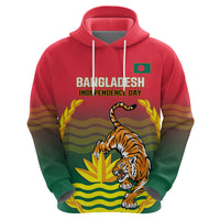 Bangladesh Independence Day Zip Hoodie Royal Bengal Tiger With Coat Of Arms - Wonder Print Shop
