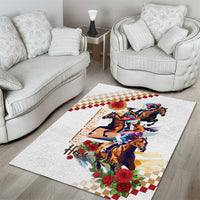Kentucky Horse Racing Area Rug 2025 Happy 151st Anniversary With Roses LT14