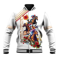 Kentucky Horse Racing Baseball Jacket 2025 Happy 151st Anniversary With Roses LT14
