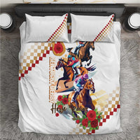 Kentucky Horse Racing Bedding Set 2025 Happy 151st Anniversary With Roses LT14