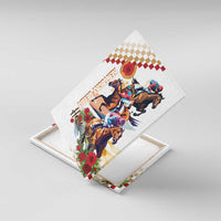 Kentucky Horse Racing Canvas Wall Art 2025 Happy 151st Anniversary With Roses LT14