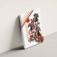 Kentucky Horse Racing Canvas Wall Art 2025 Happy 151st Anniversary With Roses LT14