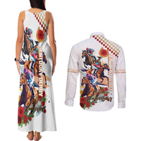 Kentucky Horse Racing Couples Matching Tank Maxi Dress and Long Sleeve Button Shirt 2025 Happy 151st Anniversary With Roses LT14
