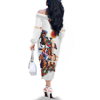 Kentucky Horse Racing Family Matching Off Shoulder Long Sleeve Dress and Hawaiian Shirt 2025 Happy 151st Anniversary With Roses LT14