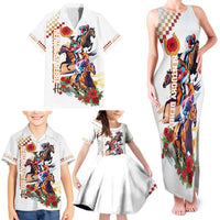 Kentucky Horse Racing Family Matching Tank Maxi Dress and Hawaiian Shirt 2025 Happy 151st Anniversary With Roses LT14