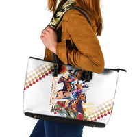 Kentucky Horse Racing Leather Tote Bag 2025 Happy 151st Anniversary With Roses LT14