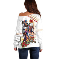 Kentucky Horse Racing Off Shoulder Sweater 2025 Happy 151st Anniversary With Roses LT14