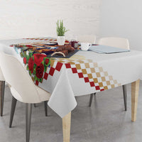 Kentucky Horse Racing Tablecloth 2025 Happy 151st Anniversary With Roses LT14