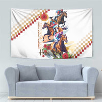 Kentucky Horse Racing Tapestry 2025 Happy 151st Anniversary With Roses LT14