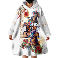 Kentucky Horse Racing Wearable Blanket Hoodie 2025 Happy 151st Anniversary With Roses LT14