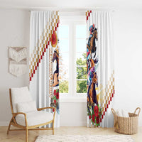 Kentucky Horse Racing Window Curtain 2025 Happy 151st Anniversary With Roses LT14