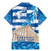 Personalised Greece Independence Day Family Matching Mermaid Dress and Hawaiian Shirt Acropolis Mix Laurel Branch - Wonder Print Shop