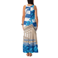 Personalised Greece Independence Day Family Matching Tank Maxi Dress and Hawaiian Shirt Acropolis Mix Laurel Branch - Wonder Print Shop