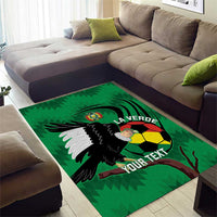 Custom Bolivia Football Area Rug Andean Condor Vamo La Verde