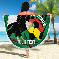Custom Bolivia Football Beach Blanket Andean Condor Vamo La Verde