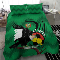 Custom Bolivia Football Bedding Set Andean Condor Vamo La Verde