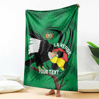 Custom Bolivia Football Blanket Andean Condor Vamo La Verde
