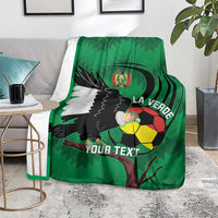 Custom Bolivia Football Blanket Andean Condor Vamo La Verde