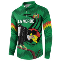 Custom Bolivia Football Button Sweatshirt Andean Condor Vamo La Verde
