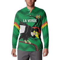 Custom Bolivia Football Button Sweatshirt Andean Condor Vamo La Verde