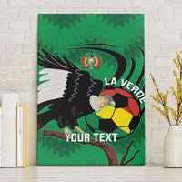 Custom Bolivia Football Canvas Wall Art Andean Condor Vamo La Verde