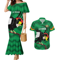 Custom Bolivia Football Couples Matching Mermaid Dress and Hawaiian Shirt Andean Condor Vamo La Verde