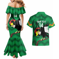 Custom Bolivia Football Couples Matching Mermaid Dress and Hawaiian Shirt Andean Condor Vamo La Verde