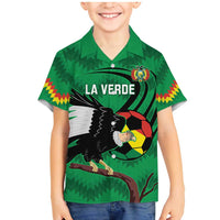Custom Bolivia Football Family Matching Mermaid Dress and Hawaiian Shirt Andean Condor Vamo La Verde