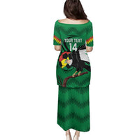 Custom Bolivia Football Family Matching Puletasi and Hawaiian Shirt Andean Condor Vamo La Verde