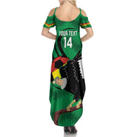 Custom Bolivia Football Family Matching Summer Maxi Dress and Hawaiian Shirt Andean Condor Vamo La Verde