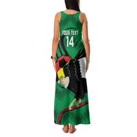 Custom Bolivia Football Family Matching Tank Maxi Dress and Hawaiian Shirt Andean Condor Vamo La Verde