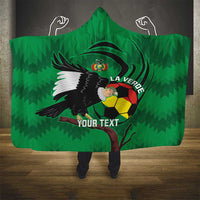 Custom Bolivia Football Hooded Blanket Andean Condor Vamo La Verde