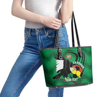 Custom Bolivia Football Leather Tote Bag Andean Condor Vamo La Verde