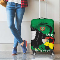 Custom Bolivia Football Luggage Cover Andean Condor Vamo La Verde