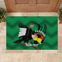 Custom Bolivia Football Rubber Doormat Andean Condor Vamo La Verde