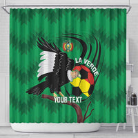 Custom Bolivia Football Shower Curtain Andean Condor Vamo La Verde