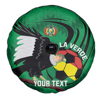 Custom Bolivia Football Spare Tire Cover Andean Condor Vamo La Verde