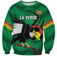 Custom Bolivia Football Sweatshirt Andean Condor Vamo La Verde
