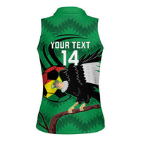 Custom Bolivia Football Women Sleeveless Polo Shirt Andean Condor Vamo La Verde
