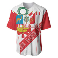 Custom Peru Football Baseball Jersey La Bicolor Coat Of Arms Style