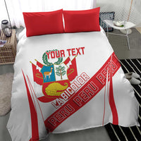 Custom Peru Football Bedding Set La Bicolor Coat Of Arms Style