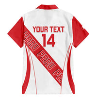 Custom Peru Football Family Matching Mermaid Dress and Hawaiian Shirt La Bicolor Coat Of Arms Style