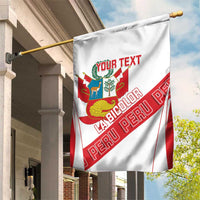 Custom Peru Football Garden Flag La Bicolor Coat Of Arms Style