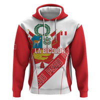 Custom Peru Football Hoodie La Bicolor Coat Of Arms Style