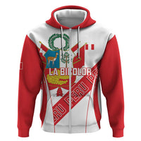 Custom Peru Football Hoodie La Bicolor Coat Of Arms Style