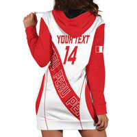 Custom Peru Football Hoodie Dress La Bicolor Coat Of Arms Style