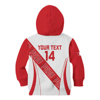 Custom Peru Football Kid Hoodie La Bicolor Coat Of Arms Style