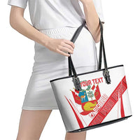 Custom Peru Football Leather Tote Bag La Bicolor Coat Of Arms Style